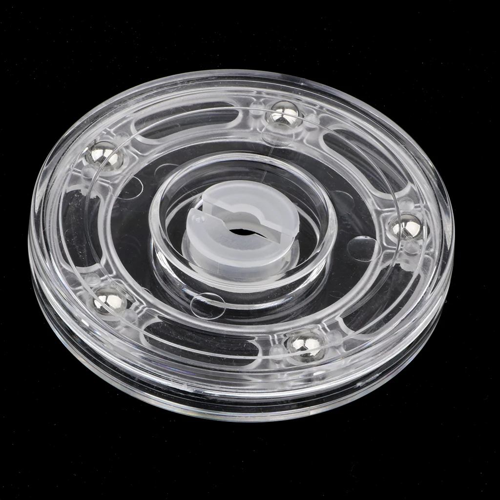 76mm Clear Phenovo 3 ''поворотный стол акриловая вращающаяся витрина для дисплея ювелирных часов стекло антикварная Крафт Упаковка-прозрачная - Цвет: 76mm Clear
