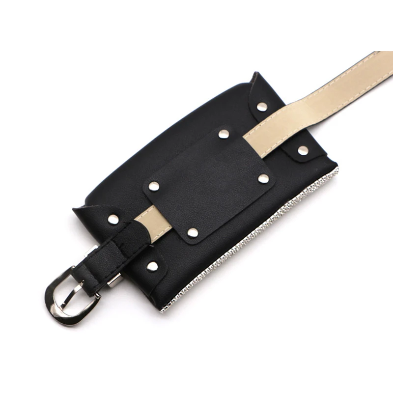 Gradosoo Rhinestone Design Women Waist Bag Ladie PU Leather Belt Bags Organizer Fashion Style Fanny Pack LBF272 | Багаж и сумки
