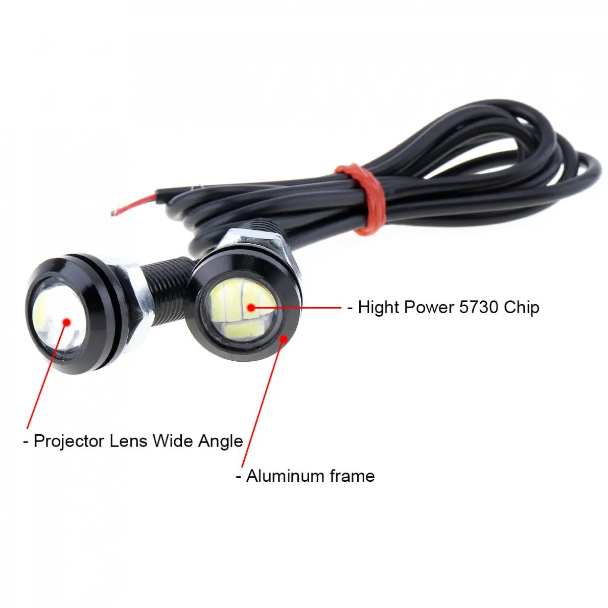 10 шт./лот 12 в 18 мм 4014 SMD светодиодные фары Орлиный глаз Высокая мощность авто
