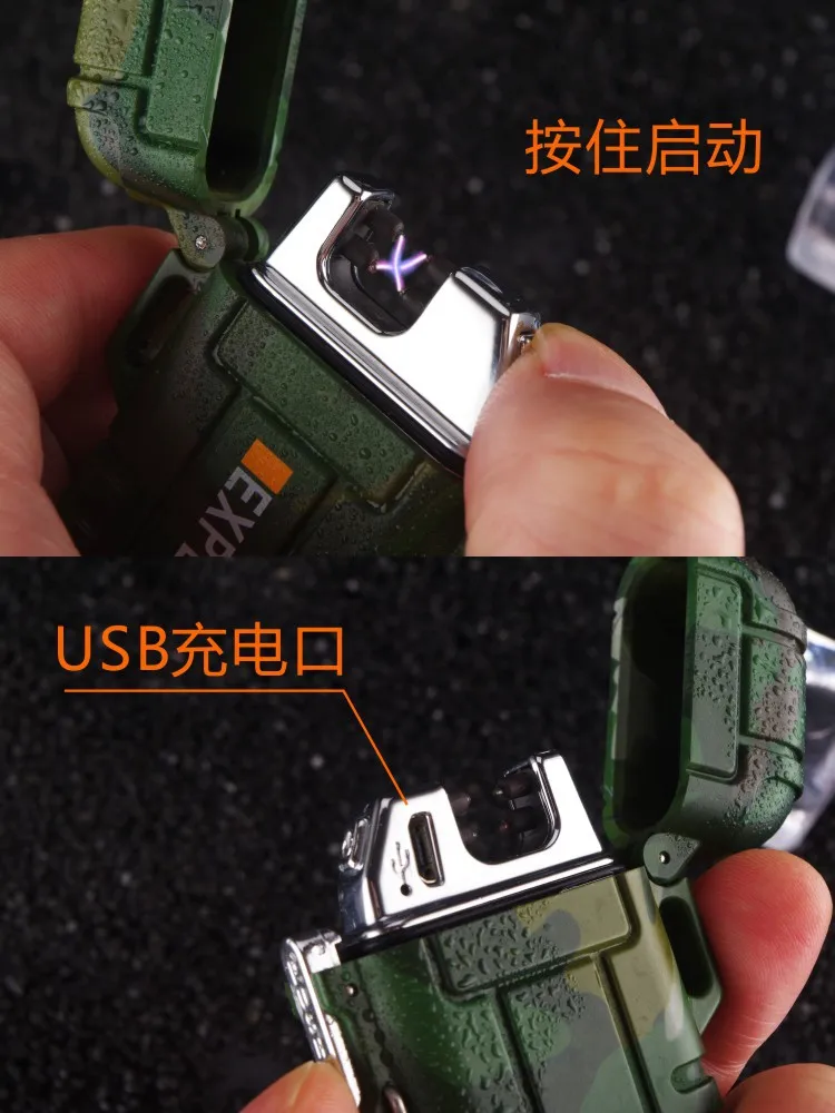 Usb зарядка курительная Металлическая Зажигалка Ветрозащитная индивидуальная электронная сигаретная Зажигалка Новинка Электрическая сигаретная зажигалка