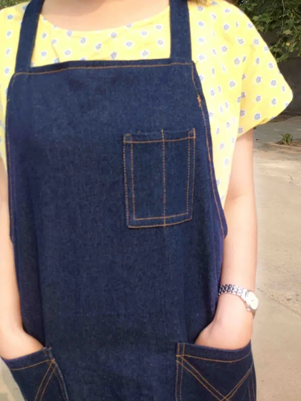 Фартук из хлопка и джинсы для ресторана кухни форма маникюра | Дом сад