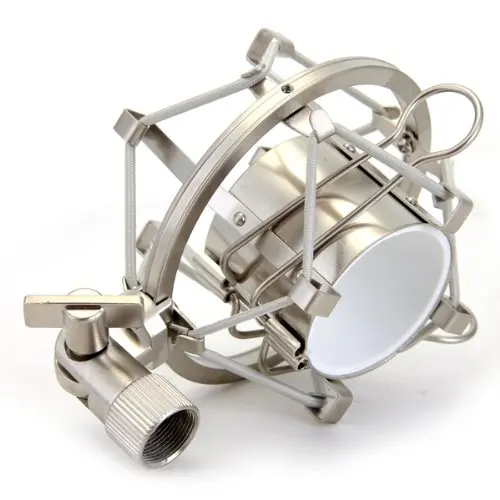 Серебристая металлическая подставка для микрофона крепление с винтами |