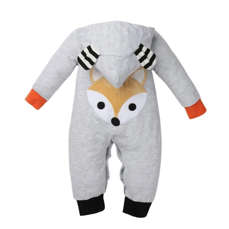 Baby Romper Set Cartoon Animal Clothes Fox Suit Girl Dress Hooded Winter | Детская одежда и обувь