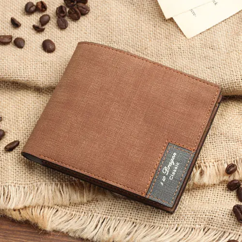 051 brown Мужской кошелек YOJESSY, сумочка для денег, модный мужской кошелек из мягкой искусственной кожи, держатель для карт, карман для монет, тонкий кошелек, мужской кошелек - Цвет: 051 brown