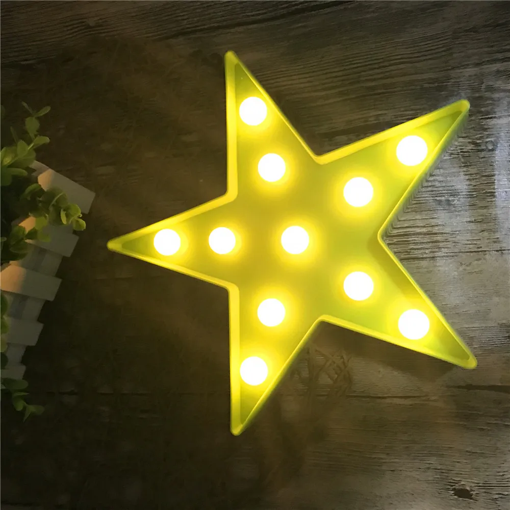 Светодиодные лампочки звездочки повесить Ночной светильник прикроватная