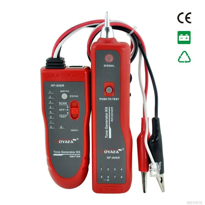 NF-806R сетевой кабель детектор поломки Кабеля Тестер UTP STP RJ45 RJ11with защищенный зажим