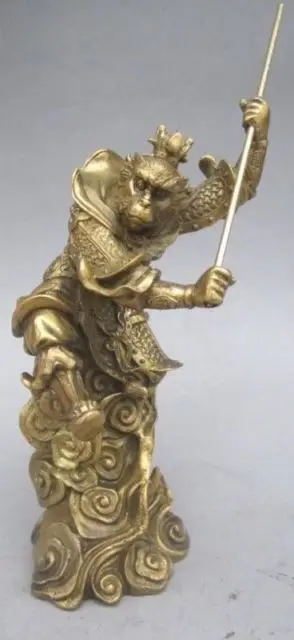 

Exquisite Chinese folk art brass sculpture - the legendary Monkey Sun wu kong
