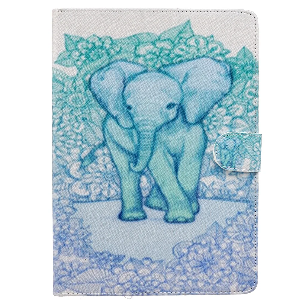 Novelty New Style Cute Painting PU Leather Flip Case For Apple iPad air Stand Card Slot Smart Folio Wallet Book Cover 5 | Компьютеры и