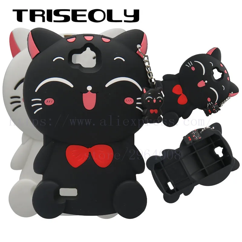 TRISEOLY для huawei Honor 4C Pro Чехол 3D с изображением из мультфильма Lucky Cat Силиконовый чехол