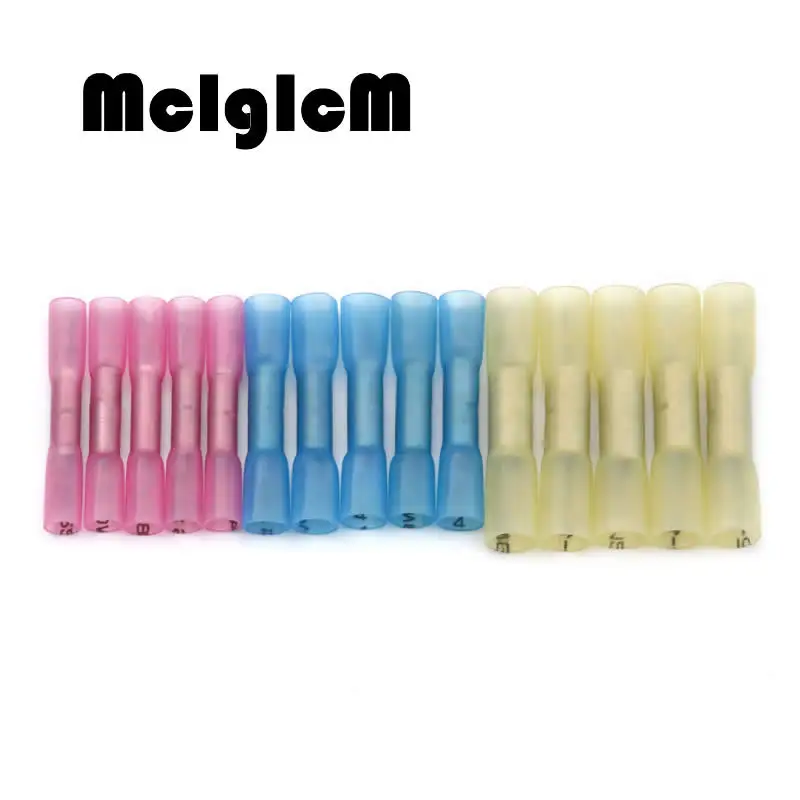 

3 Sizes Waterproof Heat Shrink Butt Wire Splice Crimp AWG 22-10 16-14 12-10 Cable Terminal Connectors Electrical Connector