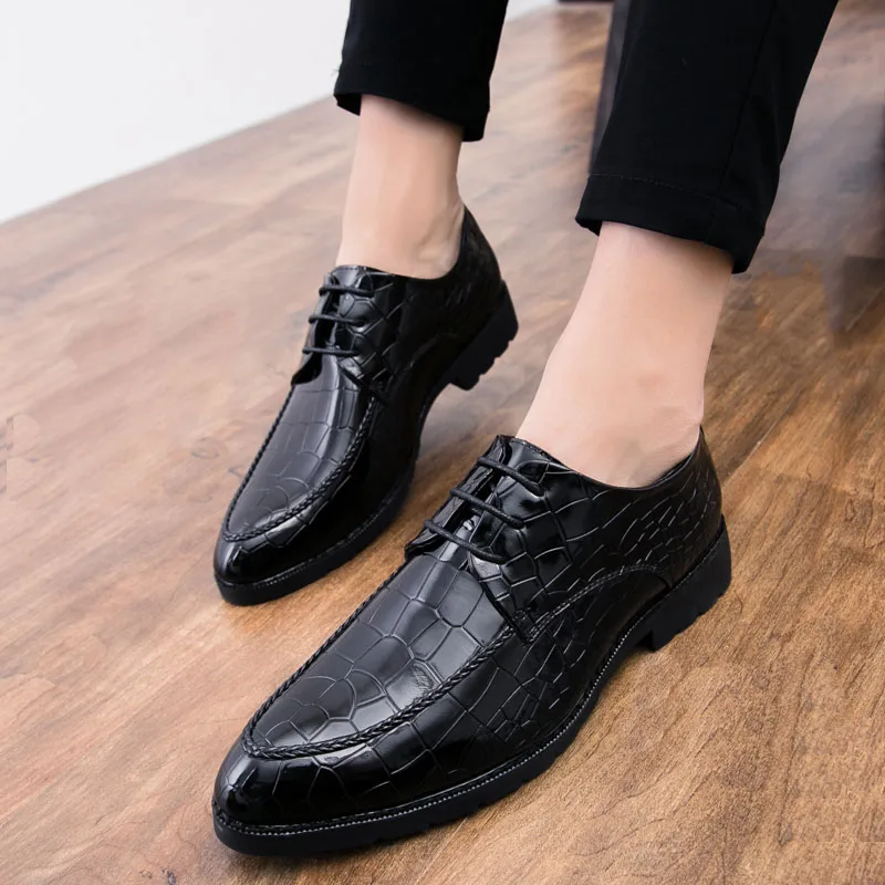 ZALAVOR/деловые мужские модельные туфли на плоской подошве Туфли оксфорды со