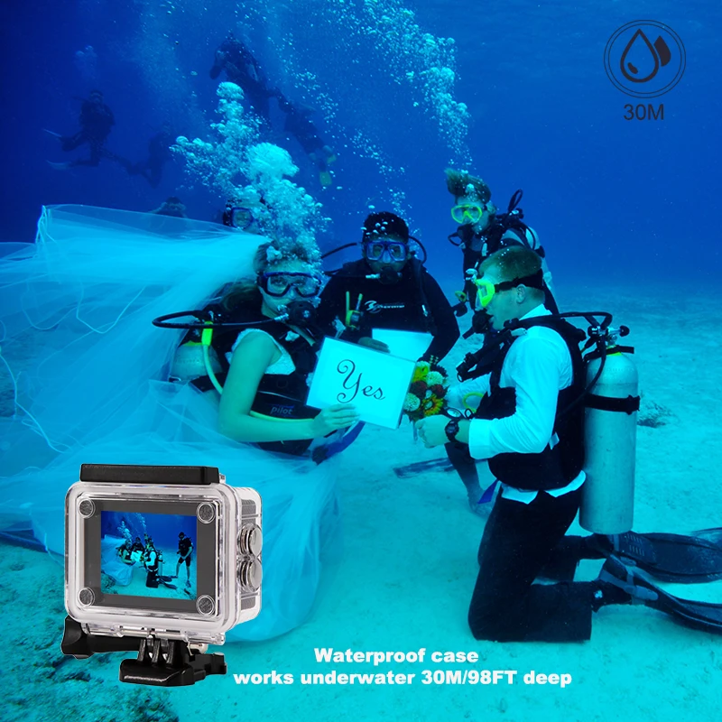 Davola HD1080p экшн-камеры Wi-Fi go спортивная водонепроницаемая камера для подводной