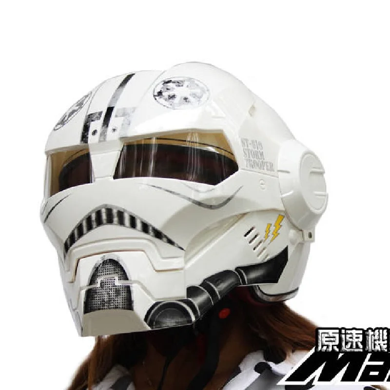 Шлем мотоциклетный с открытым лицом белый|ironman motorcycle helmet|face helmetmotorcycle helmet |