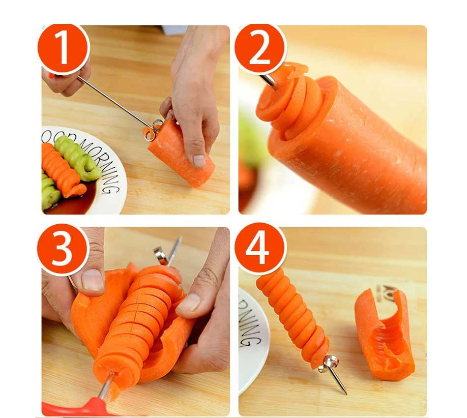 Струменти Rullo A Spirale Affettatrice Manuale Ravanello Patata di Verdure A Spirale Cutter Accessori Per la Cucina Frutta Strum