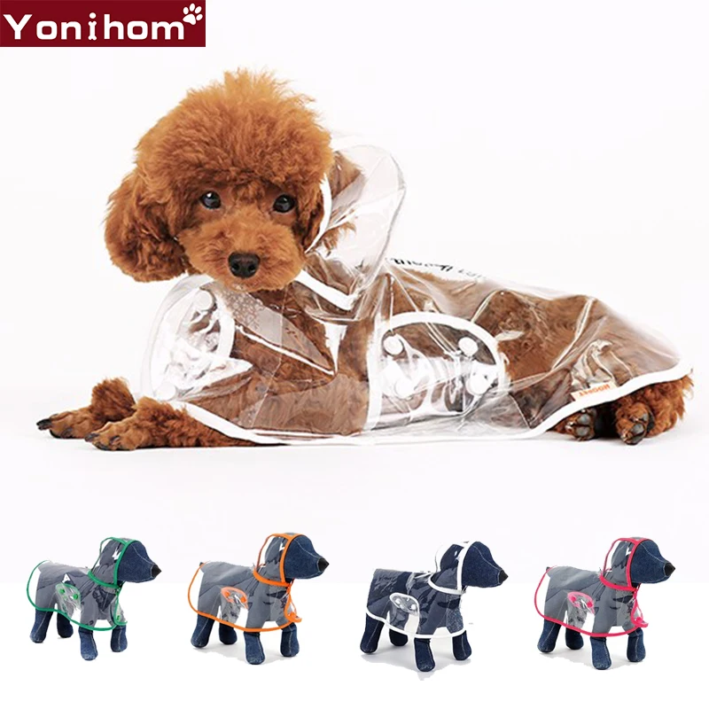 Одежда для собак дождь прозрачные дождевики куртка водонепроницаемая одежда