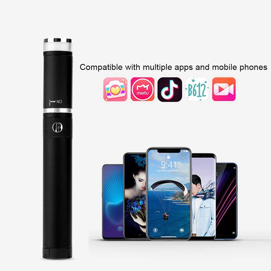 CASEIER 3 в 1, Беспроводная Bluetooth селфи-палка, штатив, монопод для универсальной селфи-палки, светодиодный светильник-вспышка для iPhone, huawei