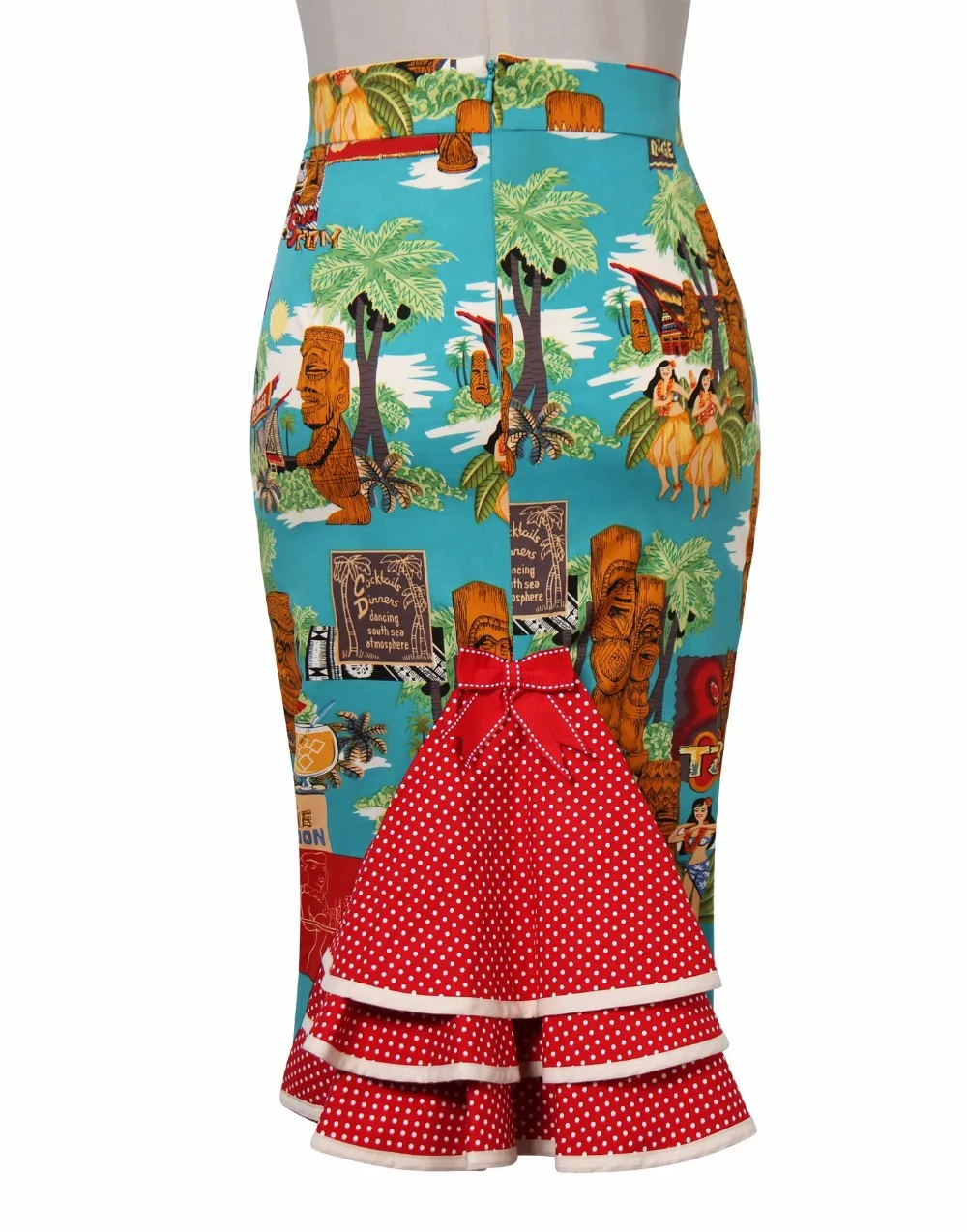 Женская винтажная юбка карандаш в горошек с оборками и бантом|skirt retro|pencil skirtpencil