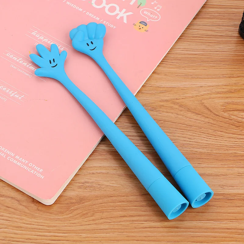Из 2 предметов принт с героями мультфильмов Kawaii палец шариковые ручки мягкий клей