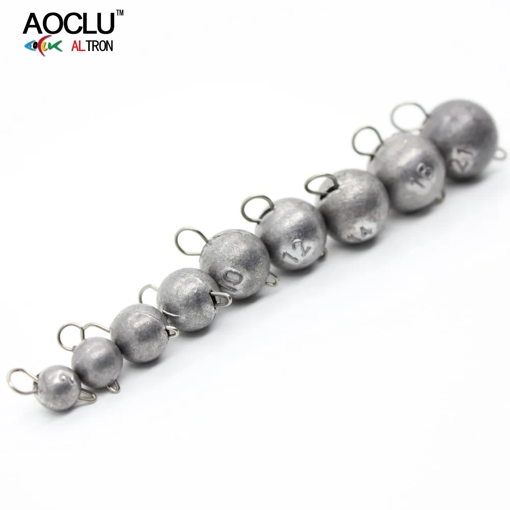 AOCLU Обнаженная без покраски jig head свинцовые веса снимки с фиксатор 10 шт./лот от 2g до