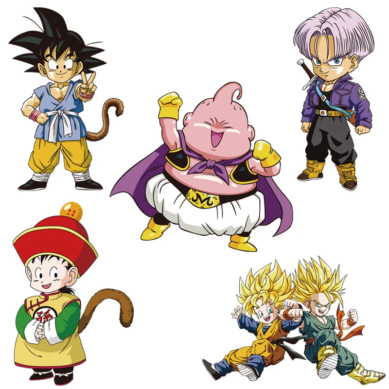 Термо-Стикеры для одежды на одежду Dragon Ball нашивки аниме железо на переводах для одежды Применение одной передачи плавкая аппликация