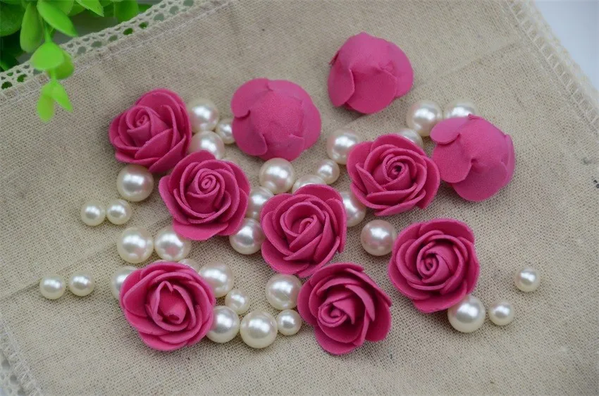 50 шт. DIY моделирование ПЭ пена поддельные цветы Роза полихроматические ручной