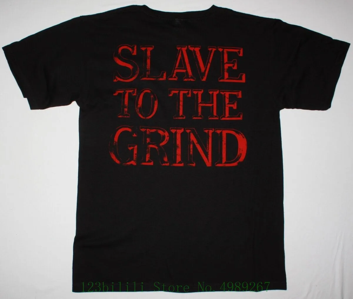 Новая Черная футболка с коротким рукавом и принтом Slave To The Grind➑ Glam Rock Skidrow |