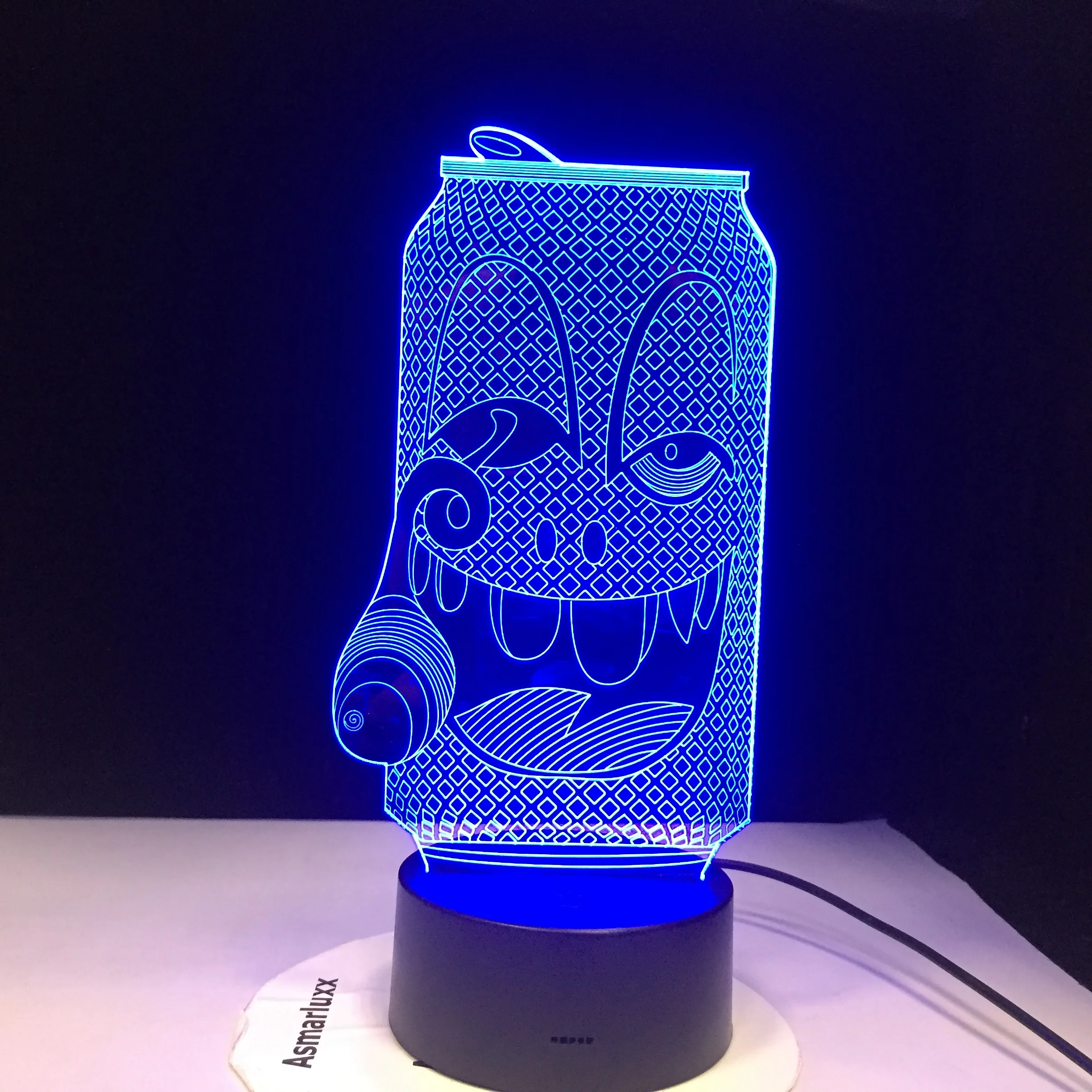 

GX626 Desk Lamp Smoking Bottles 3d Colorful Night Lights Touch Remote Control 3d Vision Lights Table Lamps