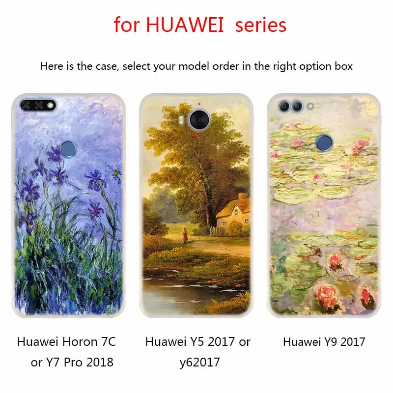 Новый мягкий силиконовый чехол Monet с изображением садового лотоса для Huawei Mate 10 Lite