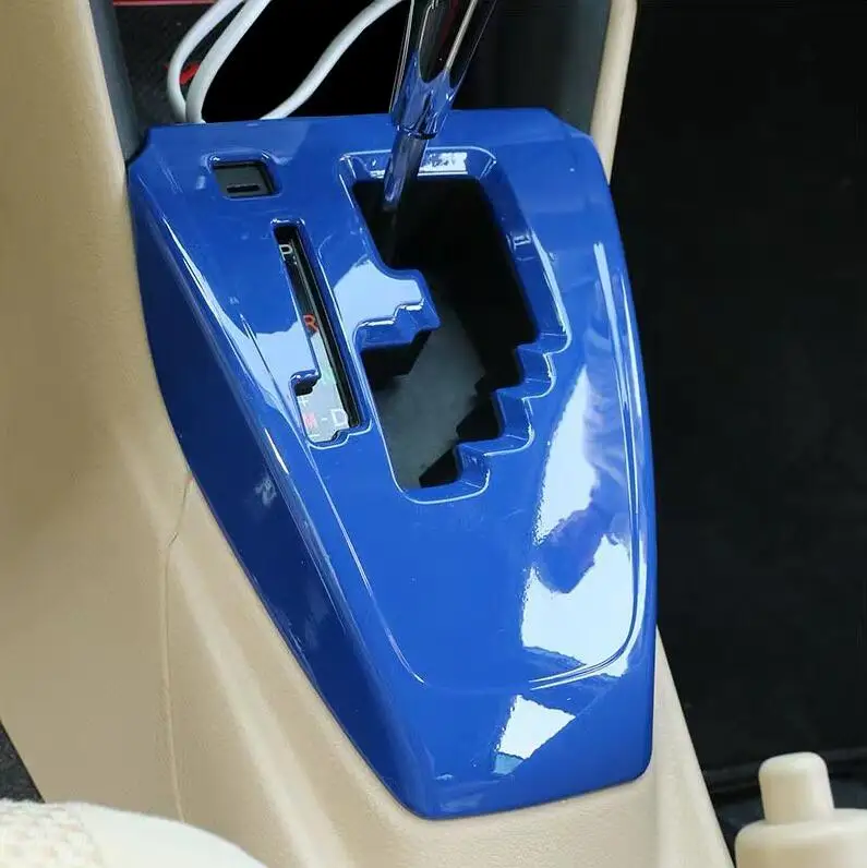 blue Для TOYOTA VIOS/YARIS- 1 шт. ABS ручка переключения рулевого механизма автомобиля Наклейка Панель рамка Голова Крышка отделка автомобиля стиль - Название цвета: blue