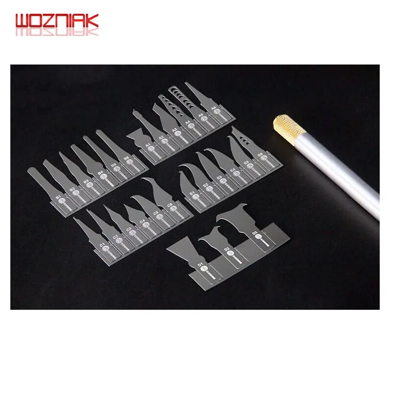 W120+ 27IN1 Multi-function Knifes BGA Rework of Mobile Phone Remove Glue Spade Blade Disassemble the Main Board CHIP IC knife |