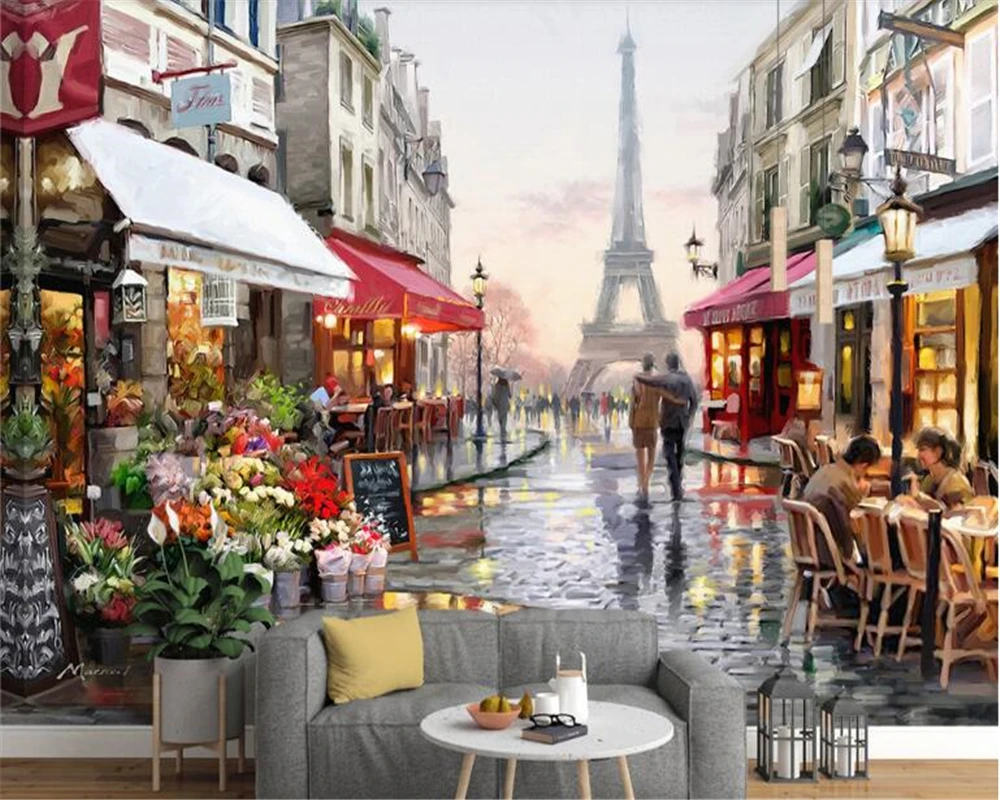 Обои beibehang для стен 3 d искусство на заказ европейская Эйфелева башня фотообои