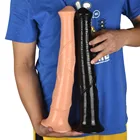 Супербольшой конский фаллоимитатор, длинный дилдо большой в виде животных, 16,5 дюйма, на присоске, реалистичный пенис, секс-игрушки для женщин