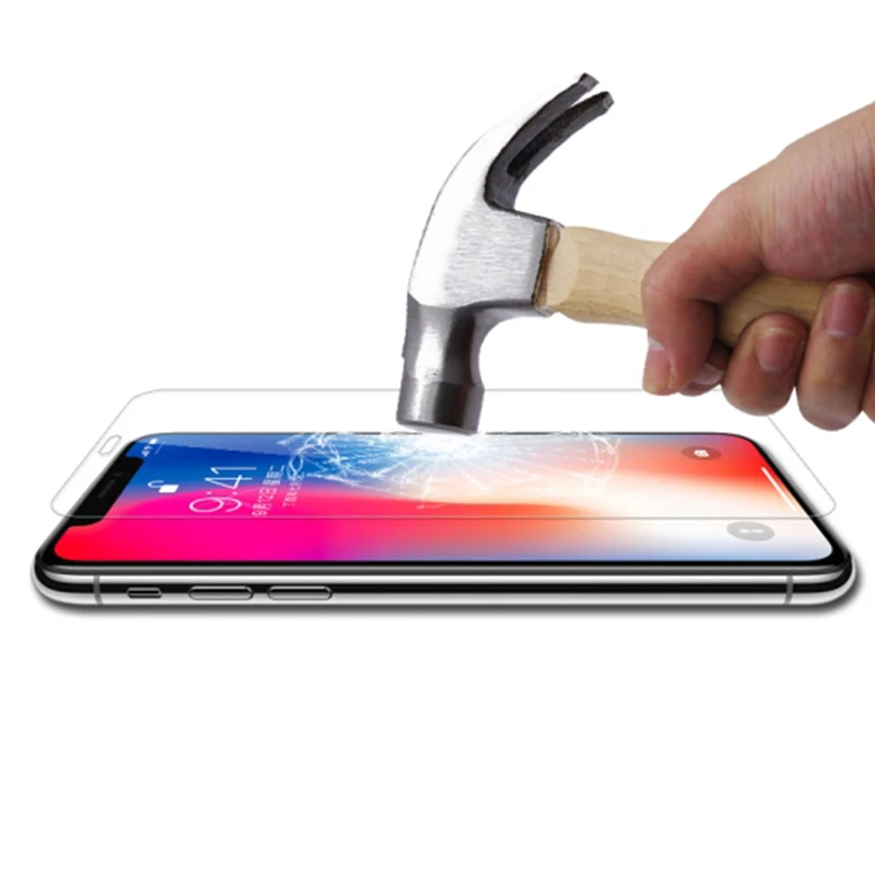 Закаленное стекло для iPhone X 5 5S se 7 Plus 9H жесткий 2.5D экран протектор на 6 6s 8 4 4S 5c