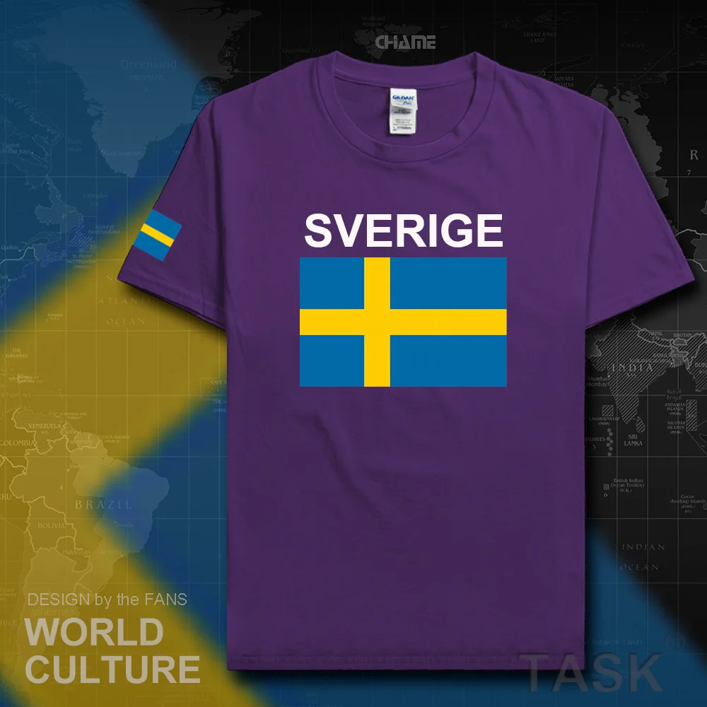 Швеция Sverige Мужская футболка шведский свитер 2019 трикотажные изделия