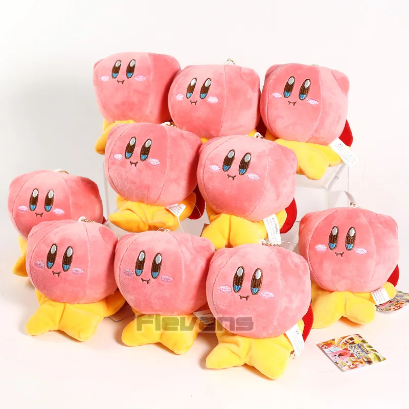 Kawaii Kirby розовые слоеные мини милые плюшевые куклы мягкие подвесные игрушки 10 шт./партия