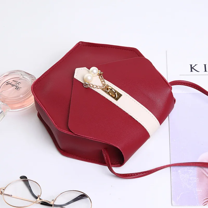 

Small square bag five-corner bag wild small bag tassel shoulder bag diagonal package female