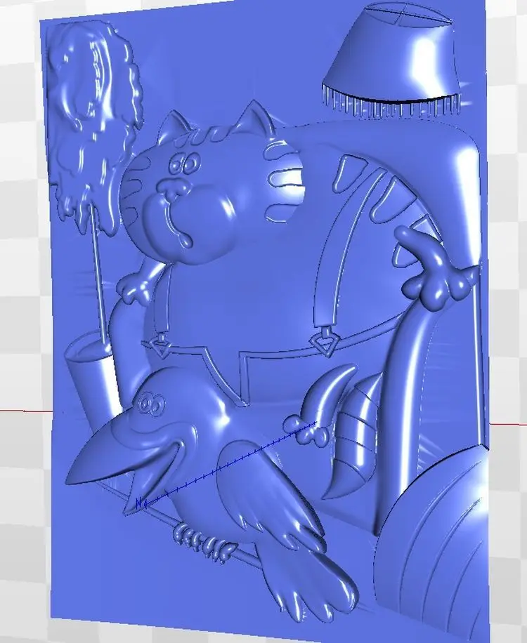 Модель cat_mult relief 3d artcam для ЧПУ в формате STL|3d artcam|relief 3dfor cnc |