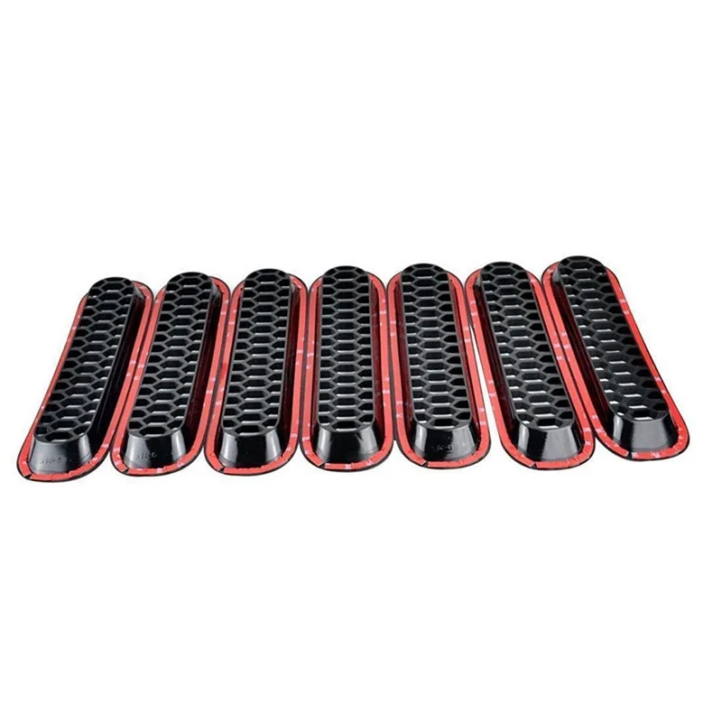7 шт. Черная передняя решетка для джипа Wrangler JK JKU Sports Sahara Freedom Rubicon X & Unlimited 2/4|grille