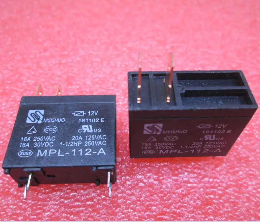 Новое реле Φ 12V MPL-112-A MPL112A MPL-112-A-12V 12VDC 12V DC12V 16A 250VAC 4PIN 10 шт./лот