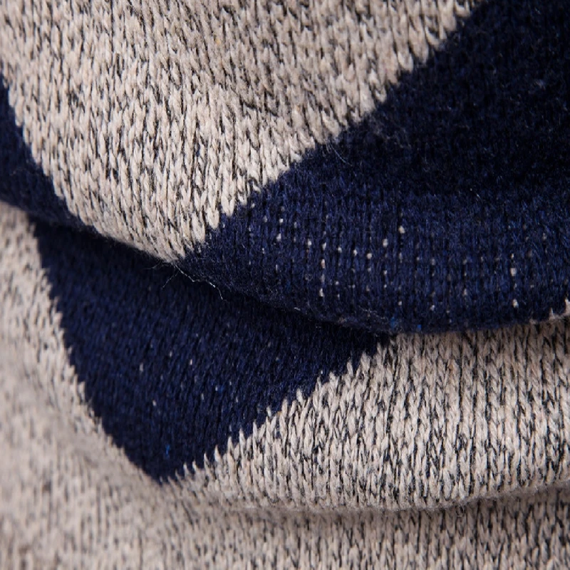 

Autumn Winter Men's Sweater New 2018 England Style Patchwork Men Pullover Sweater Cotton Slim Plus Size Knitted Sweaters Men 3XL