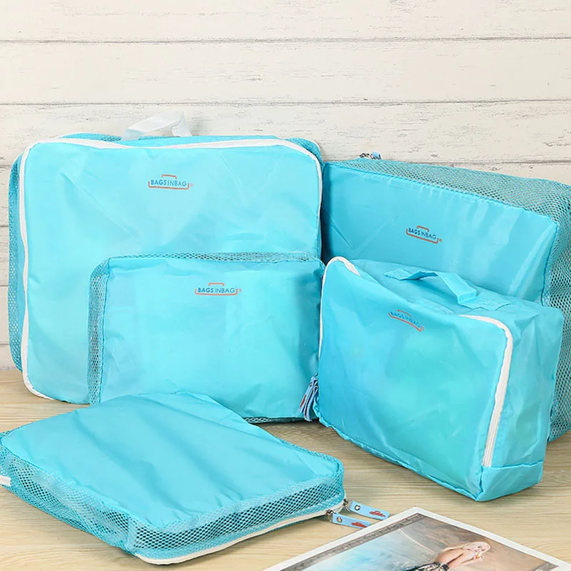 5PCS Set Fashion Clothes Organizer Women Travel Bag Large Capacity Folding Unisex Luggage MenTraveling Handbag tailor-made |