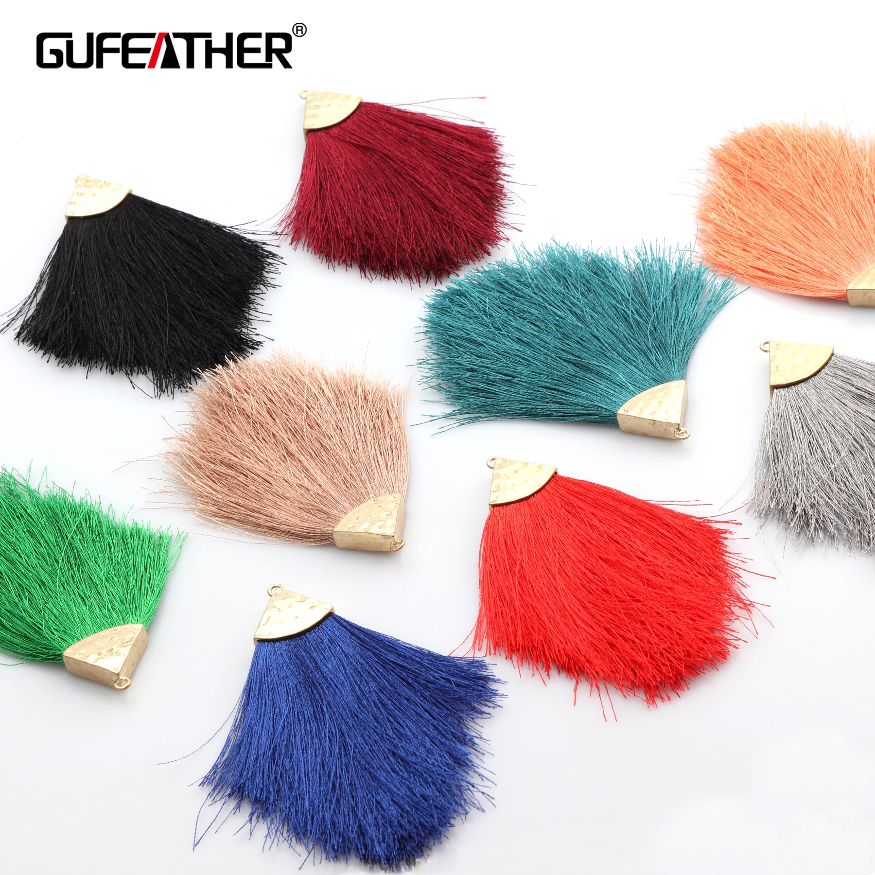 GUFEATHER L194 шелковые кисточки ювелирные аксессуары изготовление аксессуаров ручная