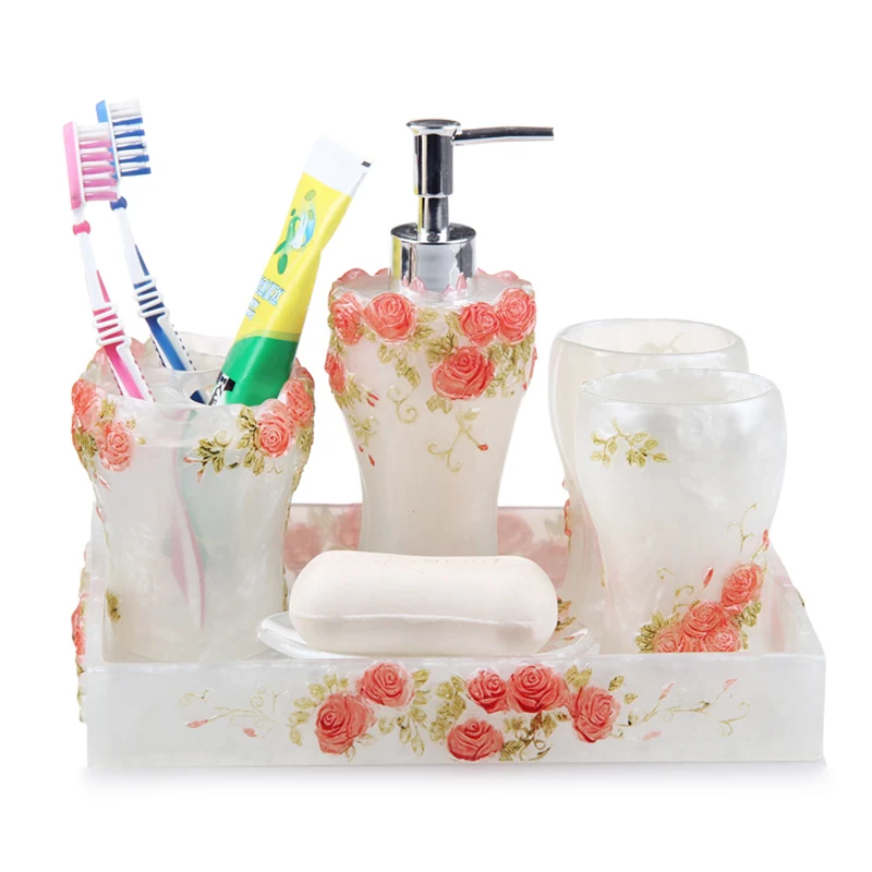 

dinner authentic toiletries kit wedding supplies bath five sets of bathroom sets of European style bathroom suite five
