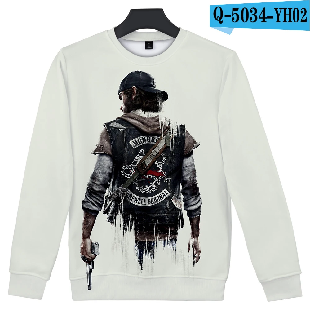 Модные days gone толстовка мужская Круглый воротник с длинными рукавами Толстовка days gone игры Harajuku топ с принтом в стиле хип-хоп толстовка - Цвет: 3D