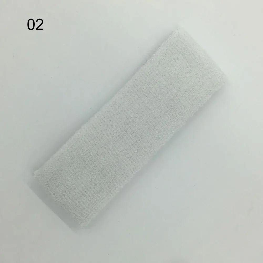 02 White Головная повязка для бега, эластичная хлопковая повязка для йоги, повязки для волос,, Хит, мужская, женская, для спорта на открытом воздухе, головная повязка для бадминтона, тренировок, тренажерного зала - Цвет: 02 White