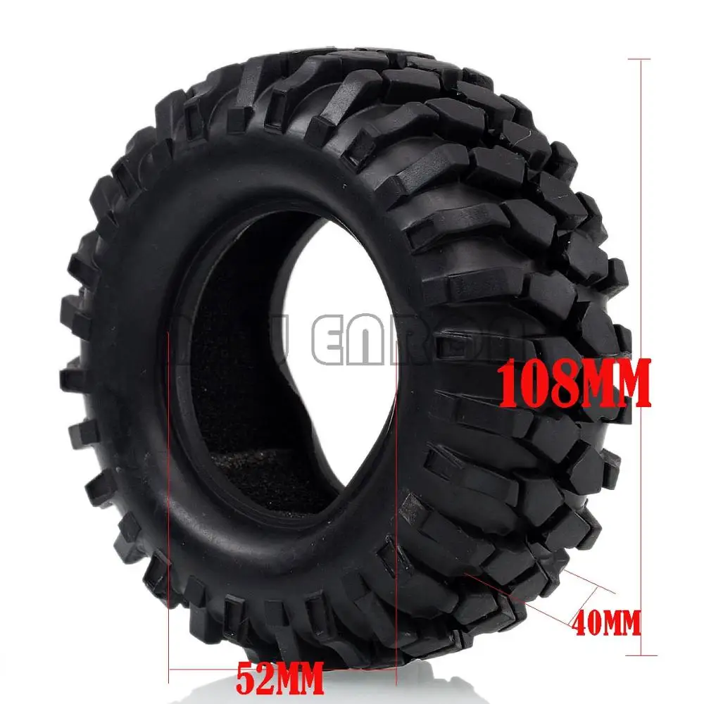 NEW ENRON 4PCS 1.9" Rubber 108mm Tyre Tires RC 1/10 Model Car Climbing Rock Crawler TRX4 Tamiya CC01 MST jimny TF2 D90 D110 | Игрушки и