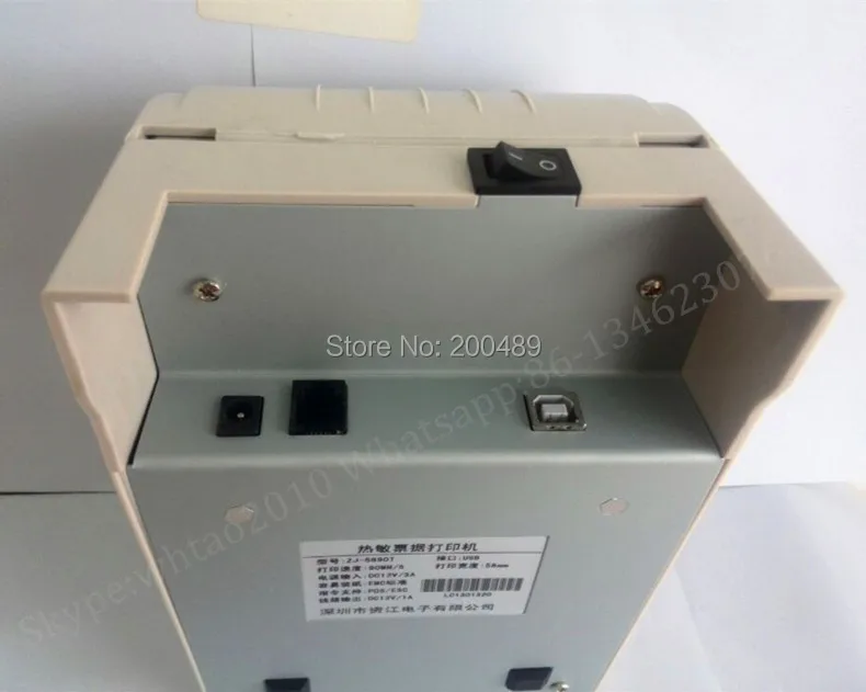 USB-порт высокоскоростной Черный 58 мм 5890T Термопринтер для чеков POS-Принтер Низкий