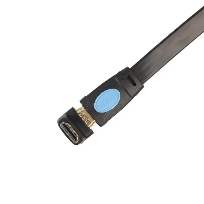 1 м Ультра высокоскоростной HD 4K x 2K плоский кабель HDMI 2,0 удлинитель с адаптером 90/270 градусов цифровой сигнал аудио кабель