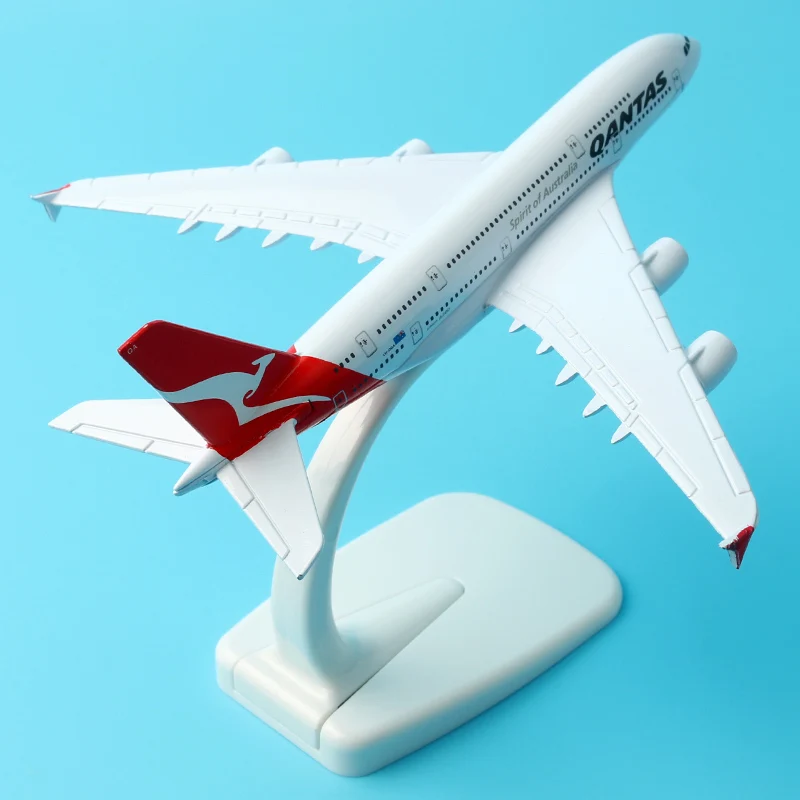 16 см австралийская модель самолета Qantas A380 из сплава авиационная Стенд ремесло 1:400