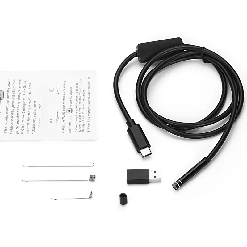 1 м/3 м/5 м/7 м/10 м 8LED 7 мм водонепроницаемый USB TYPE-C Android эндоскоп Инспекционная камера